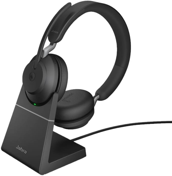 Jabra Evolve2 65 MS Telefoon On Ear headset Bluetooth Stereo Zwart Volumeregeling, Indicator voor batterijstatus, Microfoon uitschakelbaar (mute)