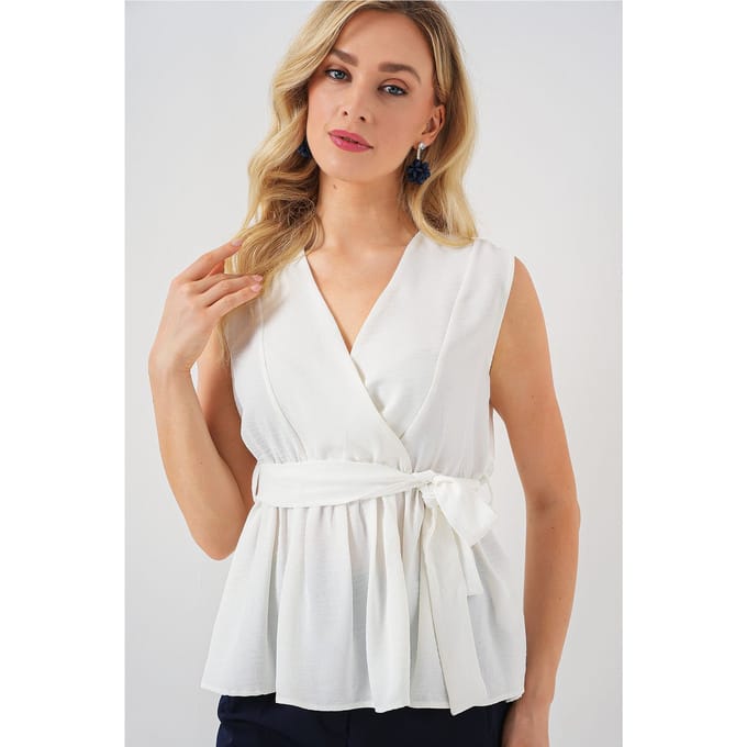 V-hals Strik Blouse