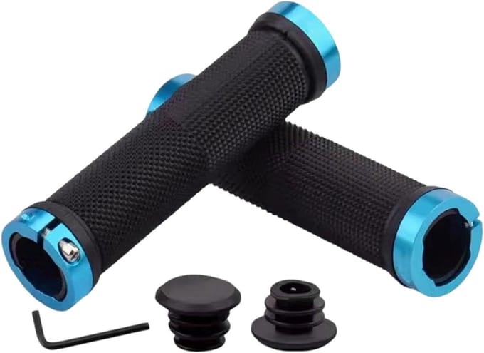 Fiets Stuur Grips - Handvat Covers - Comfortabel Fietsen - Antislip Rubber - 132 mm Lengte - Blauw