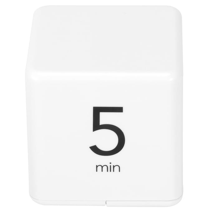 Zwaartekrachtsensor Kubische Digitale Timer met Display Tijdmanagement voor Thuis Keuken School white