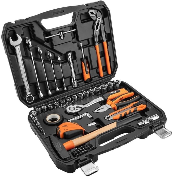 Tool set Neo Tools 65 pcs DOPPENSET / GEREEDSCHAPSET
