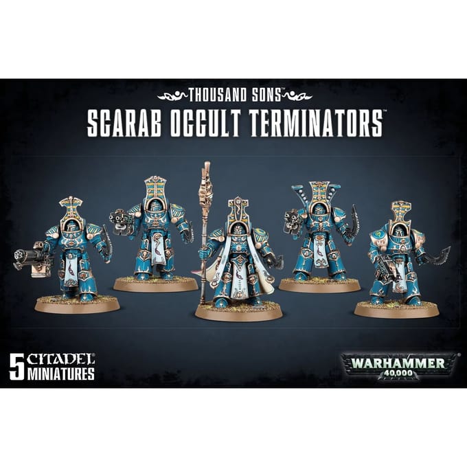 Beeldje Games Workshop Warhammer 40k - Thousand Sons Scarab Occult Terminators