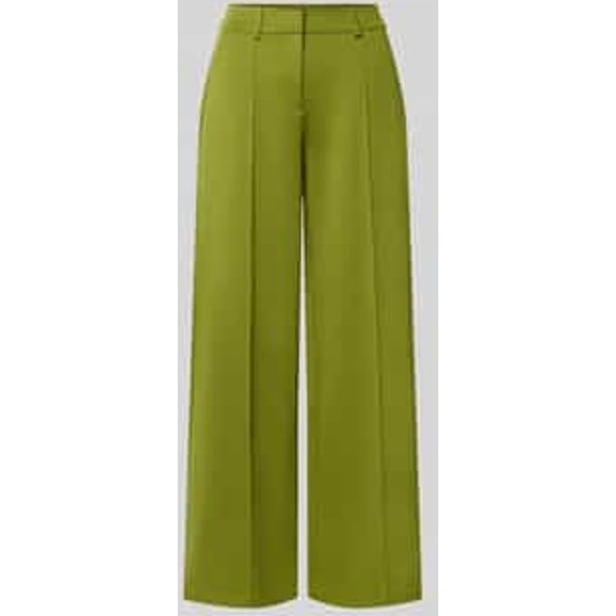 wide fit broek met viscose, model 'Kate'