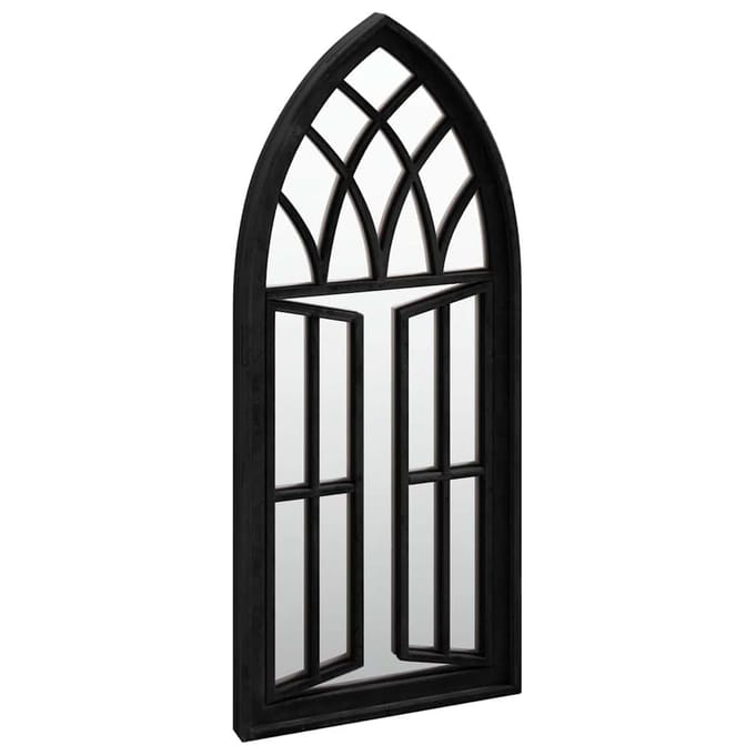vidaXL - Tuinspiegel - 70x30 - cm - ijzer - zwart
