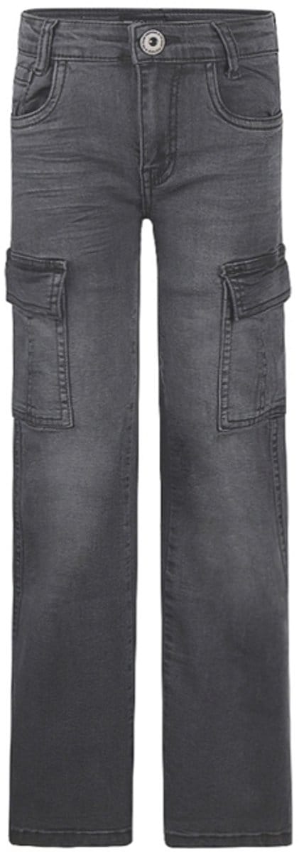 No Way Monday-Meisjes Jeans met wijde pijpen -Midden grijs