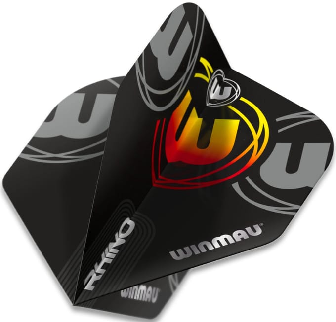 Winmau Rhino Extra Thick Logo Gradient Yellow V1 - Dart Flights