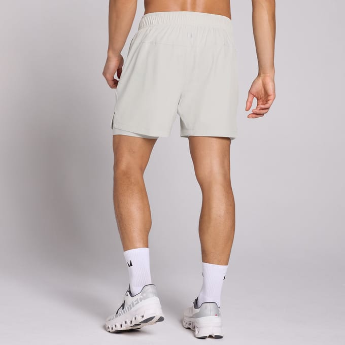 MP Heren 5  2-in-1 Trainingsshort - Chroom - M
