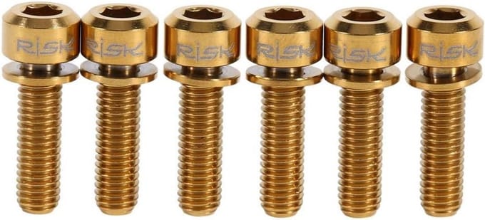 Titanium Stuurschroeven M5 x 18 mm voor Fietsstuurpen - 6 Stuks