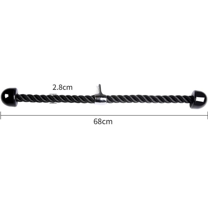 Triceps Touw Heavy Duty Buikspieroefeningen Kabel Pull Down Laterals Biceps Spier Training Fitness black