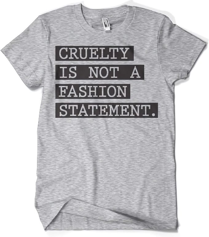 Hybris Cruelty Is Not A Fashion -statement-T-shirt, heathergrijs