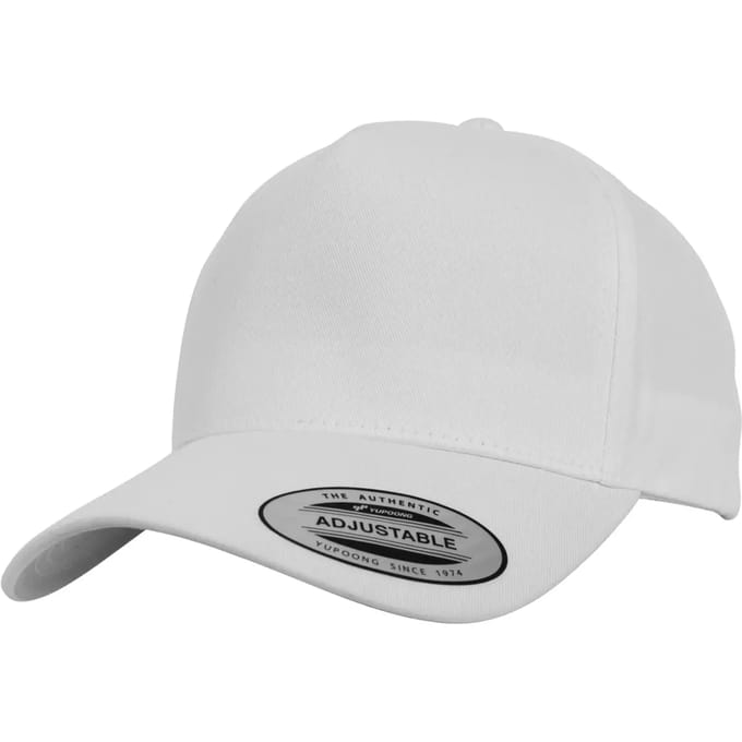 Flexfit - 5-Panel Curved Classic Snapback white one size Snapback Pet - Wit