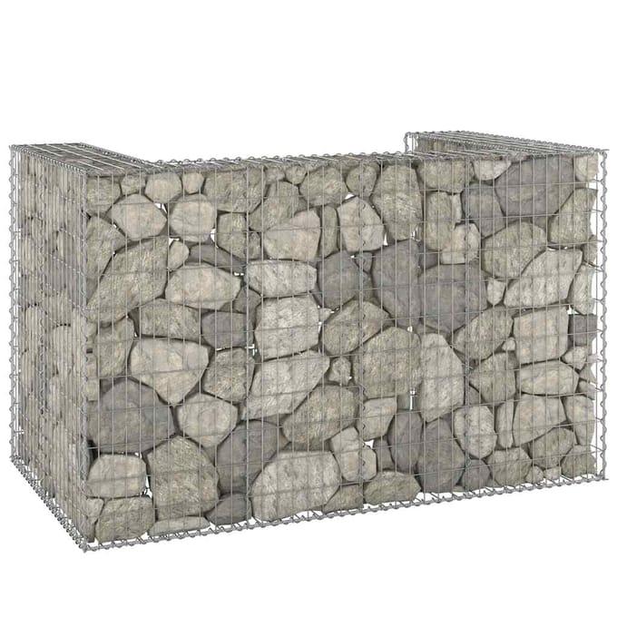 vidaXL - Schanskorf - voor - containers - 180x100x110 - cm - gegalvaniseerd - staal