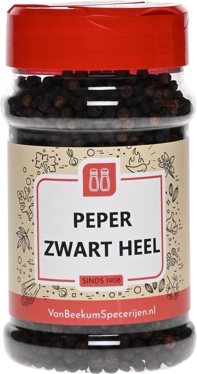 Van Beekum Specerijen - Peper Zwart Heel - Strooibus 150 Gram
