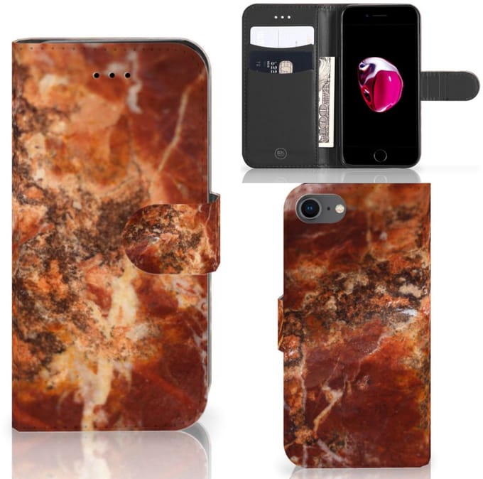 iPhone 7 | 8 | SE (2020) | SE (2022) Bookcase Marmer Bruin