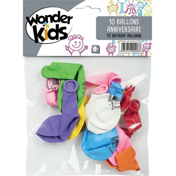 Verjaardagsballon Wonderkids (x10)