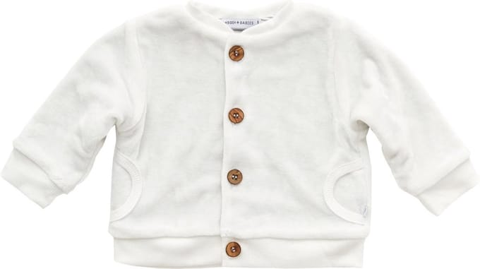 Bamboom Velvet Vestje Offwhite Mt. 68