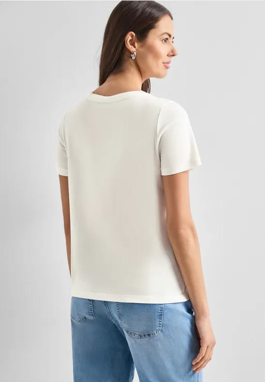 Shirt met ronde hals en frontprint