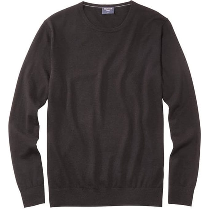 OLYMP Level 5 - heren trui wol - zwart (Slim Fit) -  Maat L