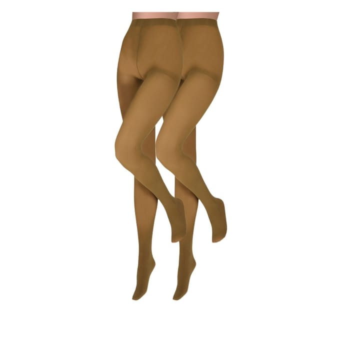 Dames panty 60 denier - microfiber - 2-Pak - Olive / S/M