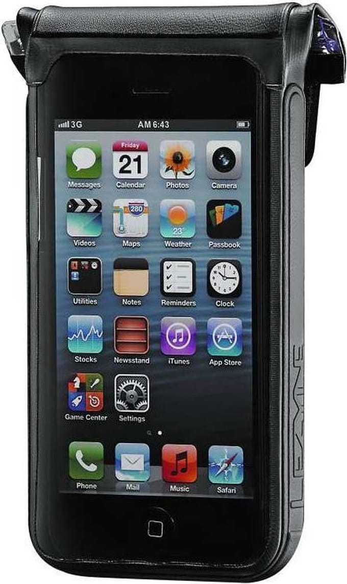 Lezyne Smart Dry Caddy S4 - Telefoonhouder fiets - Telefoonstandaard - Waterdicht - Touchscreen - Zwart