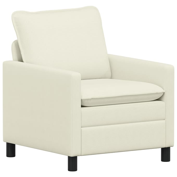 vidaXL - Bank - Crèmekleurig - 76 - x - 81 - x - 87,5 - cm - Stof