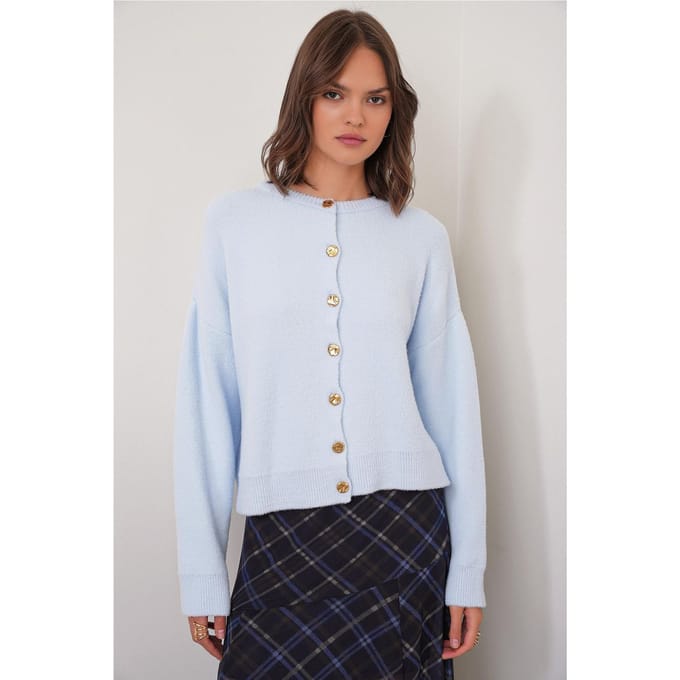 Geknoopte Ribgebreide Cardigan