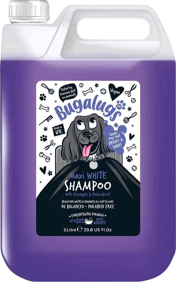 Bugalugs Maxi White Dog Shampoo Jerry Can 5 L - Hond