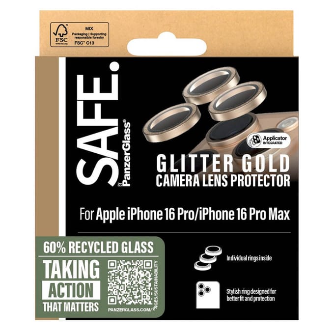 SAFE by PanzerGlass Camera Lens Protector geschikt voor Apple iPhone 16 Pro / 16 Pro Max