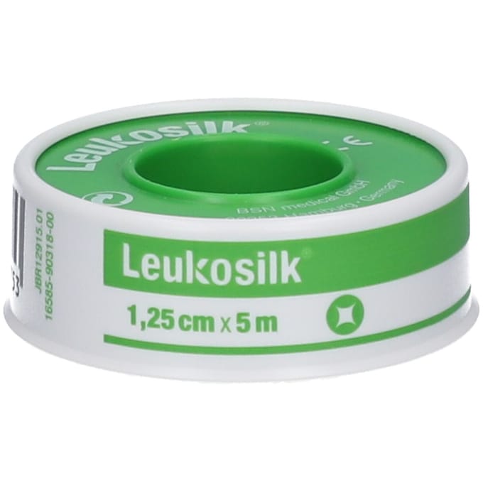 Leukosilk Deksel Kleefpleist. 1,25cmx5m 1 0102100