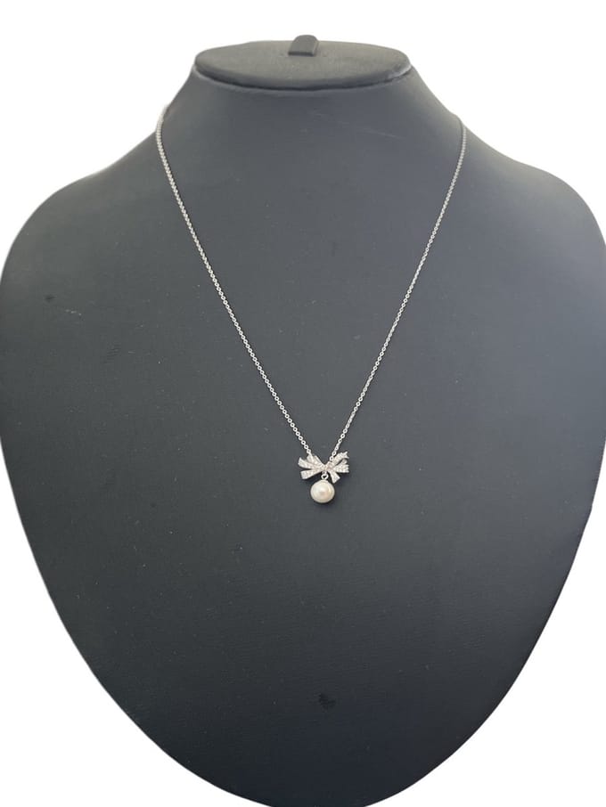 N3 Collecties 925 Zilver Ketting met Parel Hanger