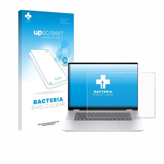 upscreen - Screenprotector voor HP OmniBook X Flip 16-aX - Folie Beschermfolie transparant antibacterieel