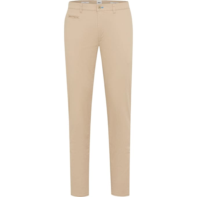 Brax Heren Chino  Style FABIO IN CANVAS, lichtbeige, maat 35/32