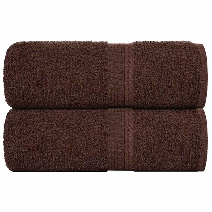 vidaXL - Gastendoekjes - FROGN - 2 - st - 30x50 - cm - 360 - g/m² - bruin