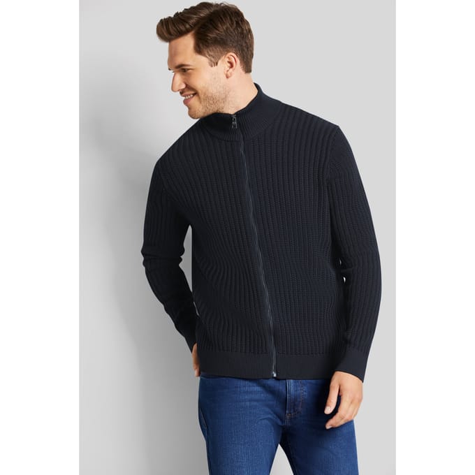 Bugatti Herren Vest met een mix van materialen