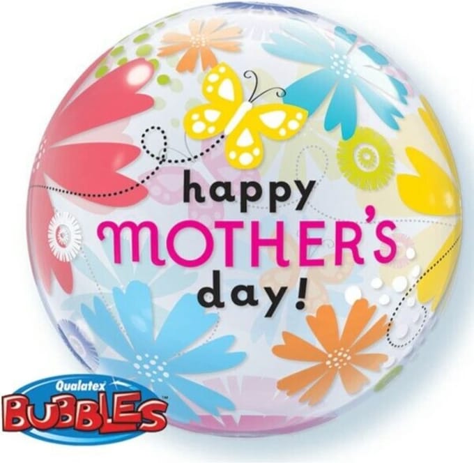 Bubble ballon happy mother's day ! 45 cm