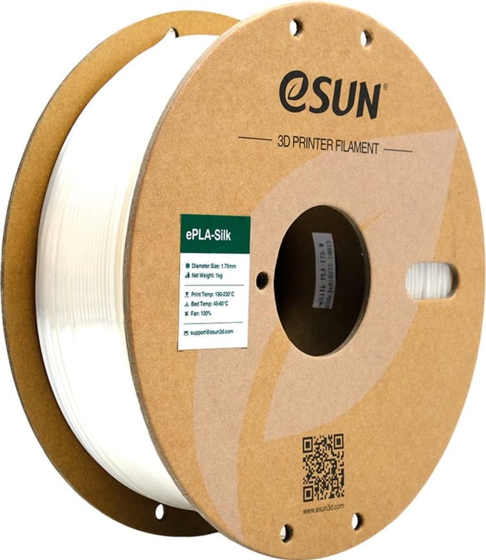 eSun PLA-Silk Wit zijdeglans / White 1 kg - 1.75mm - 3D printer filament