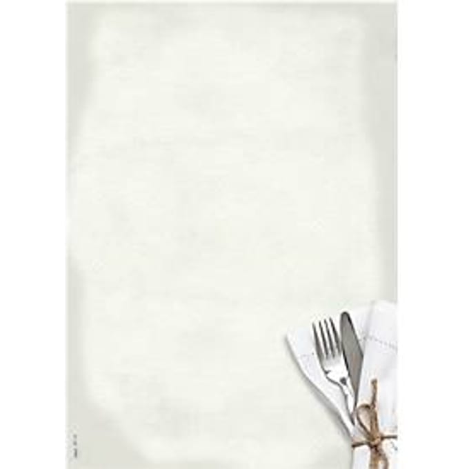Briefpapier Sigel "Menukaart", A4, 90 g/m², opdruk van bestek en servetten, 50 vellen