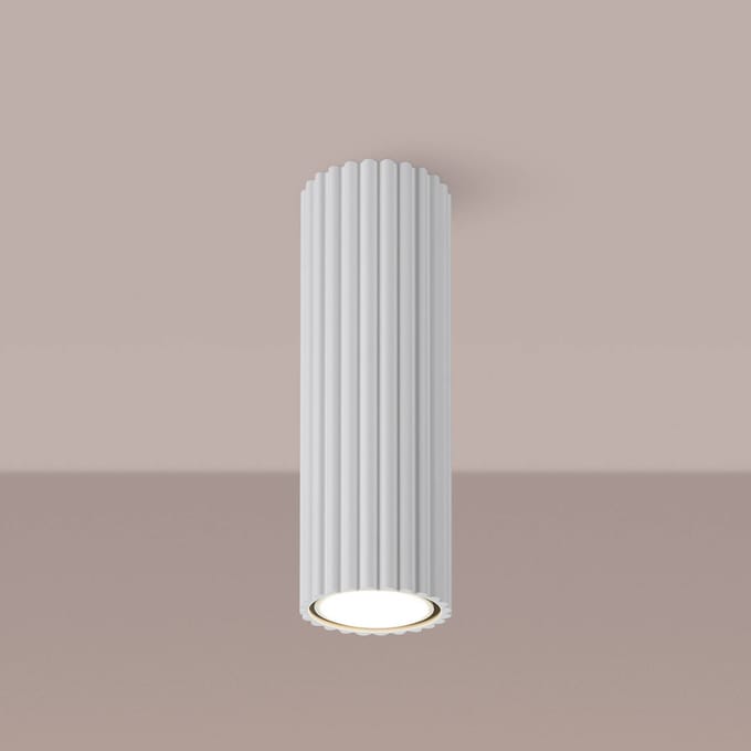 Sollux Lighting Plafondlamp Karbon - GU10 - wit - aluminium - 20x6.5x6.5cm