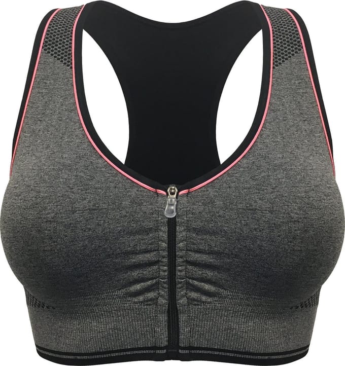 MAGIC Bodyfashion Active Bra Front Closure Sportbeha - Grey - Maat S