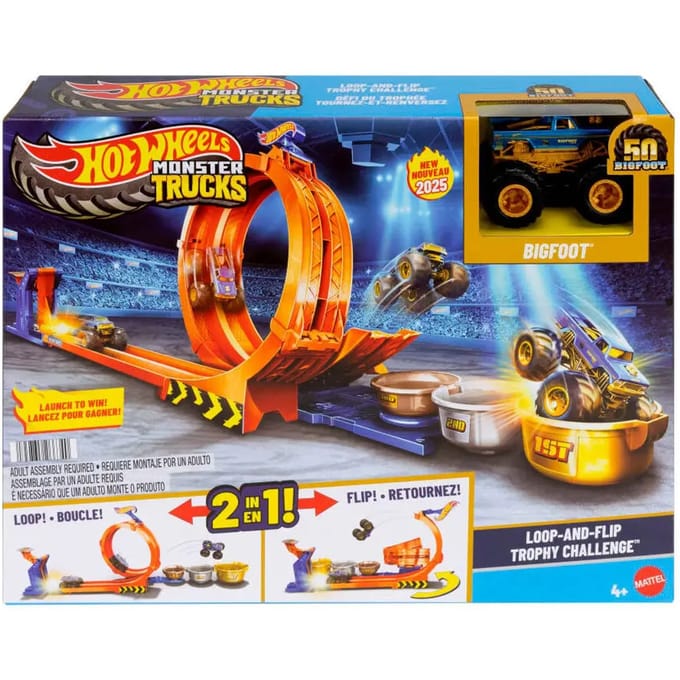 Auto spelletjes Mattel Hot Wheels Monster Trucks Loop And Flip Trophy Challenge