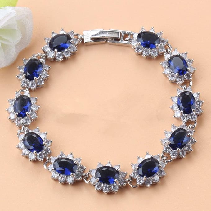 Mark Groen Smaragd Bedelarmband Armband 12 Kleuren Bruids Sieraden gray