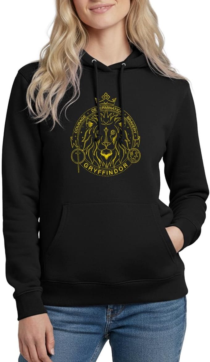 Harry Potter Griffoendor Lineart Hoodie Dames