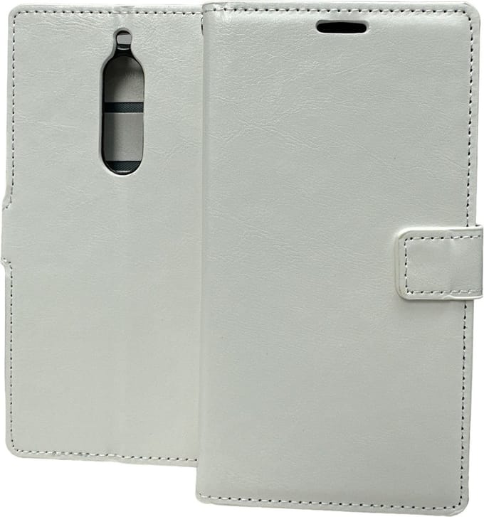 Portemonnee Book Case Hoesje Geschikt voor: Nokia 5 - Wit