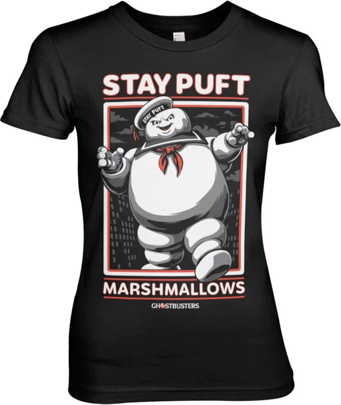 Ghostbusters Dames Tshirt -S- Stay Puft Marshmallows Zwart