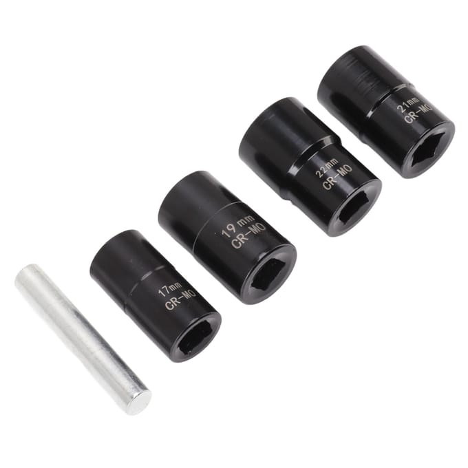 5 Stuks Boutmoer Verwijderaar Set Professionele Boutmoer Extractor Dopsleutelset voor het Verwijderen van Beschadigde Dode black