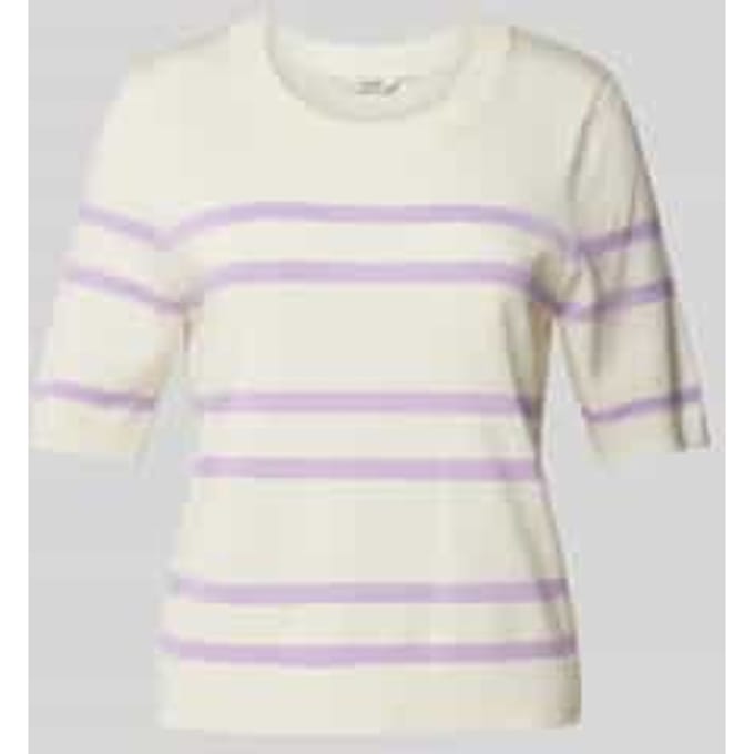 Gebreide pullover met ronde hals, model 'Carla'