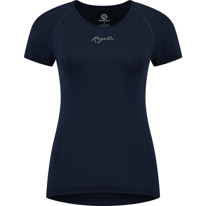 Rogelli Essential Dames Hardloopshirt - Korte Mouw - Naadloos - Blauw