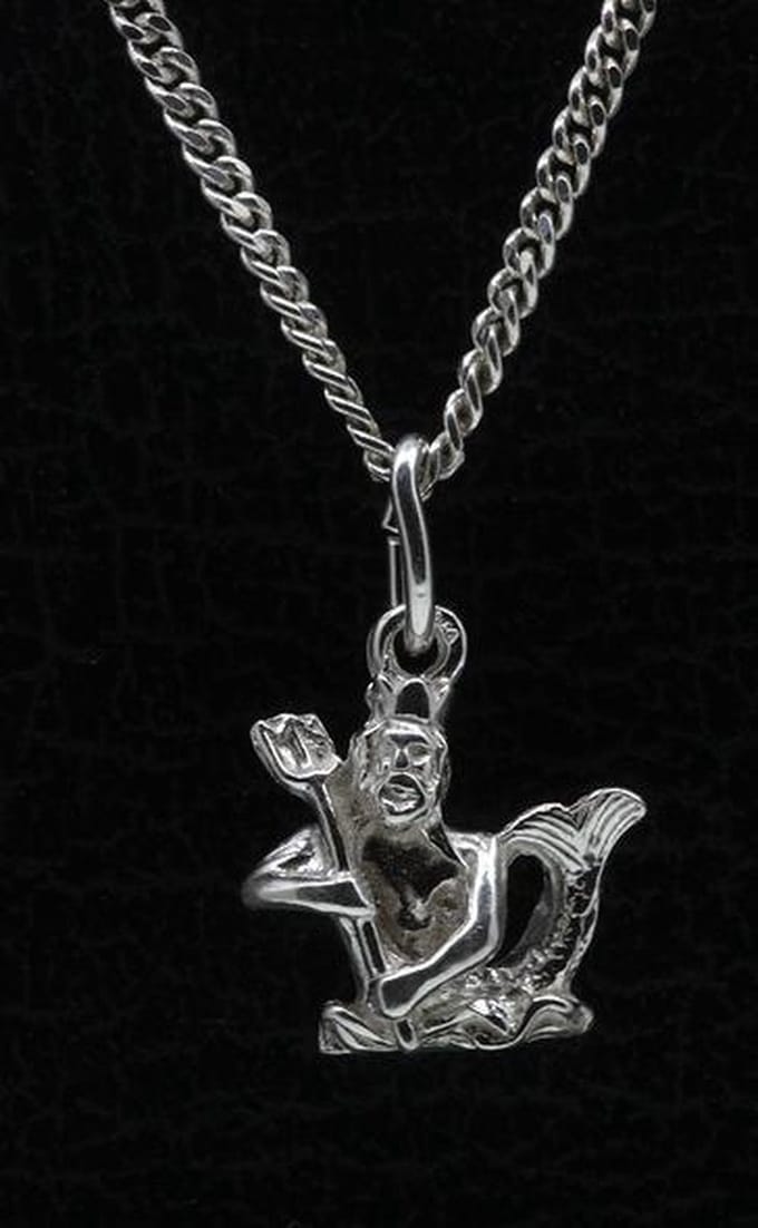 Zilveren Sterrenbeeld Waterman ketting hanger - klein