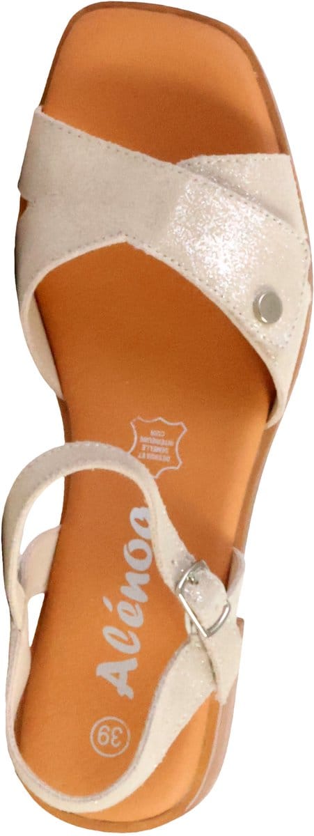 Alénoa leren sandalen met hak