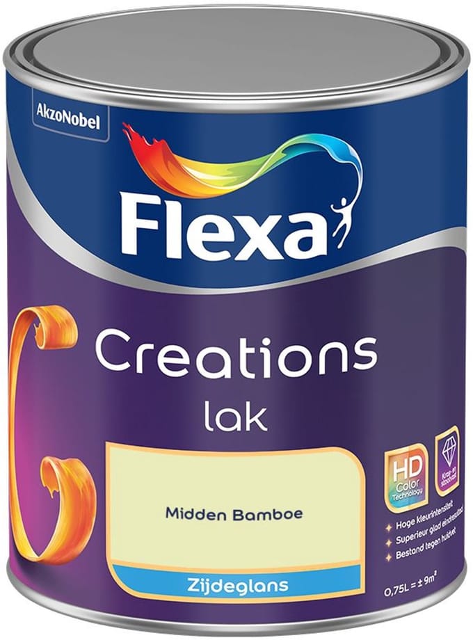 Flexa - Creations Lak Zijdeglans - Midden Bamboe - Mengverf - 750 Ml
